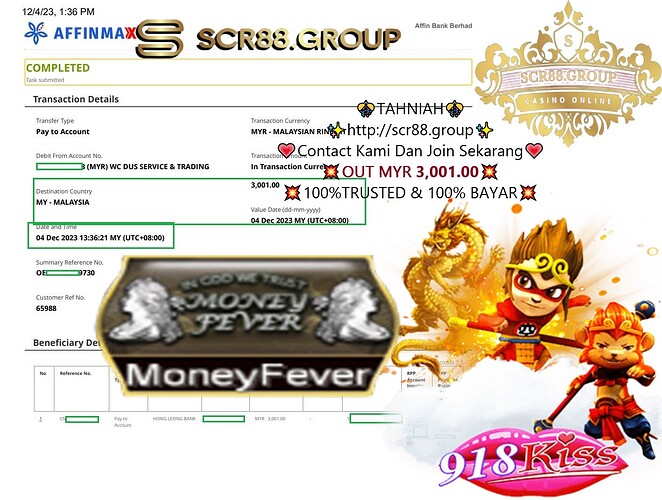  💰 Multiply your winnings 5 times with 918Kiss! 🎰Invest MYR 600 & win MYR 3,001 on Moneyfever Game now! 💥🤑 