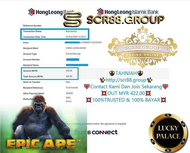 🎰✨Get ready to go bananas with Epic Ape at Lpe88 Casino Game! Turn MYR 120.00 into MYR 422.00 in one go! 🐵💰 Don't miss out on this thrilling adventure!