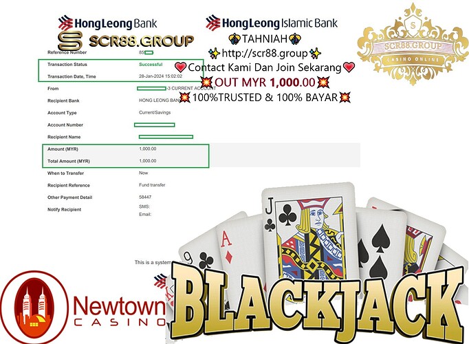  🎲 Play Black Jack with MYR 100 to MYR 1,000 and Win Big at NTC33 & Newtown! 💰💥 Don't Miss Out on This Exciting Opportunity! 🃏😍 