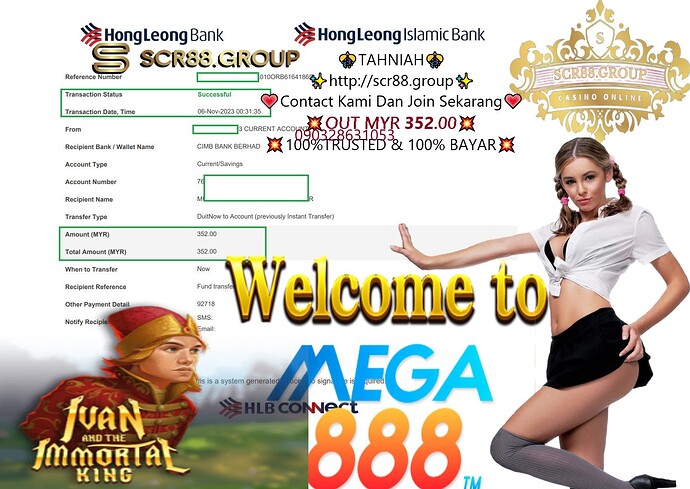  💰🎰 Play Mega888 Casino Game with MYR 30! Win BIG with Mega Wins worth MYR 352! 🤑 Don't Miss Out, Try Your Luck Today! 