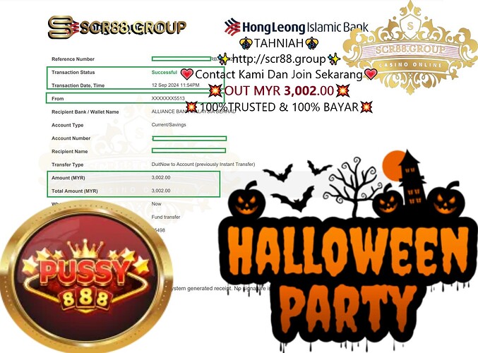 Pussy888, Halloween Jackpot, Win MYR 3002.00, Halloween Party, Online Casino