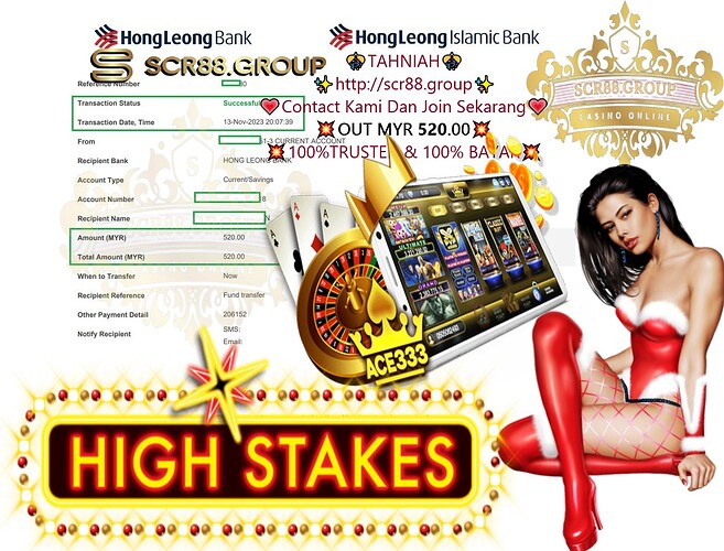  💰 Win big at Ace333 Casino 🎲 with high stakes of MYR 520.00 from only MYR 150.00! 💸 Get ready to hit the jackpot and change your fortune today! 