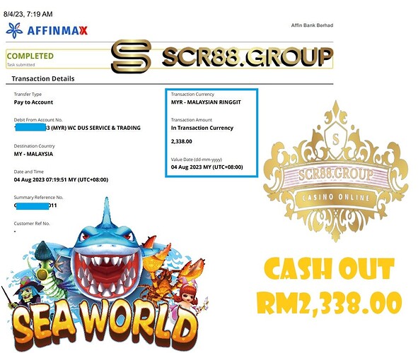  🎰💰 Win Big with Pussy888 Game Slot Seaworld! Cash Out MYR 2,338.00 from Just MYR 300.00! Get in on the Casino Action! 💥💸 