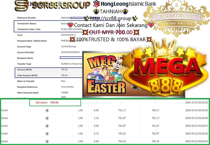 Mega888, Easter Gambling, Online Casino Wins, Game Bonuses