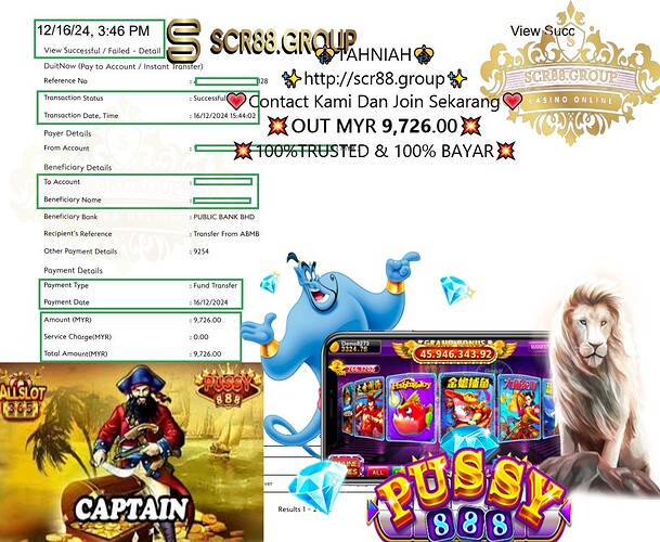 Pussy888, Captain Game, gaming journey, slot games, big win