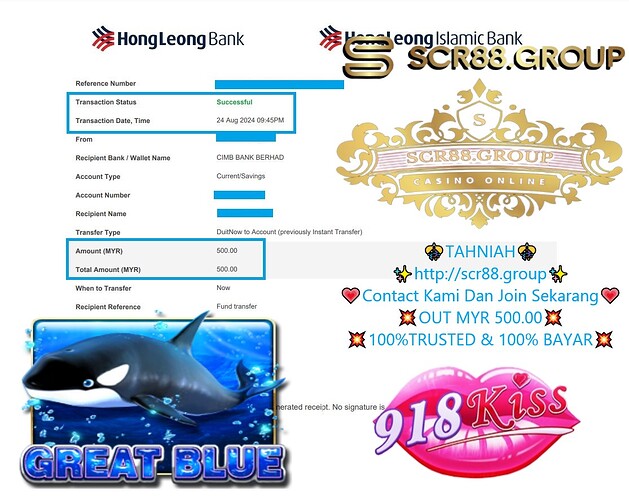 918kiss, Great Blue, slot game, online casino, MYR 100 to MYR 500, gaming tips