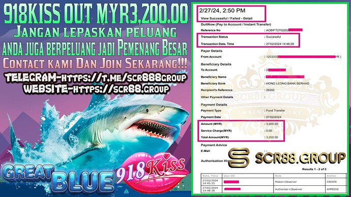 🎰🔵 Play 918kiss Great Blue and watch MYR90 turn into MYR3,200! Dive into this thrilling casino game now and win big! 🐠💰💥