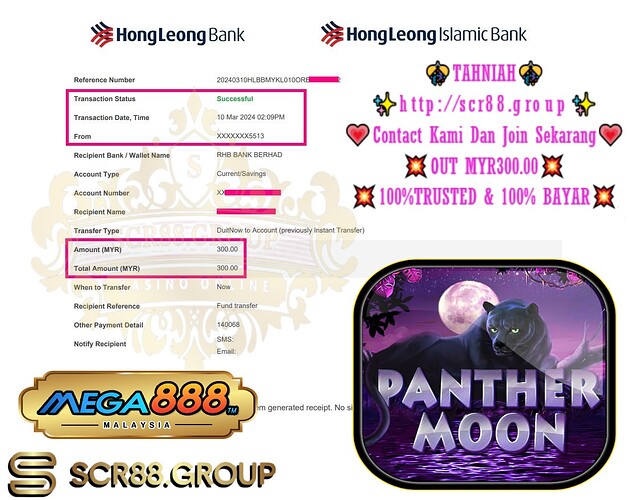 🌙 Discover the Panther Moon treasure trove on Mega888! Join the game forum today to win big prizes from MYR35.00 to MYR300.00! 🎰💰 #Mega888 #PantherMoon #WinBig