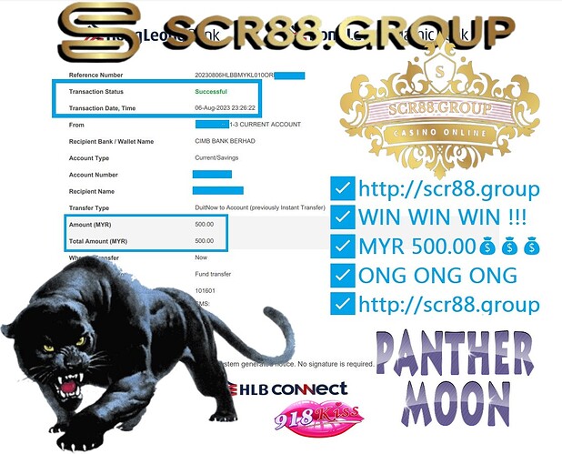  🎰💰 Win Big with Famous 918kiss Casino Game! Play the Exciting Panther Moon Slot & Bet MYR 50.00 to MYR 500.00! Join Now! 🎉🔥 